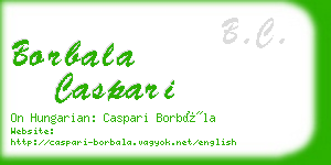 borbala caspari business card